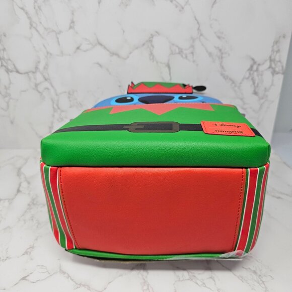 NWT Disney Lilo & Stitch Christmas Elf Stitch Mini Backpack - Picture 6 of 7